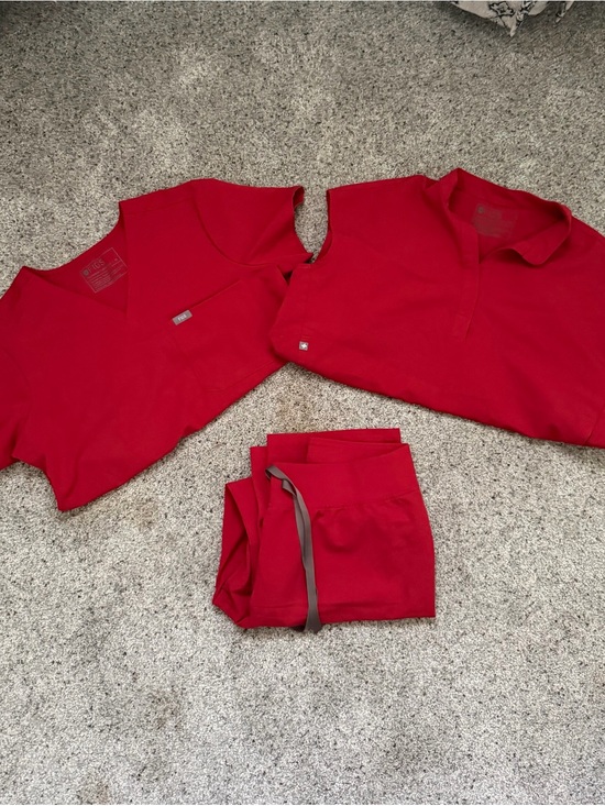 Figs Other - Figs Winning Red Scrub Set Bundle